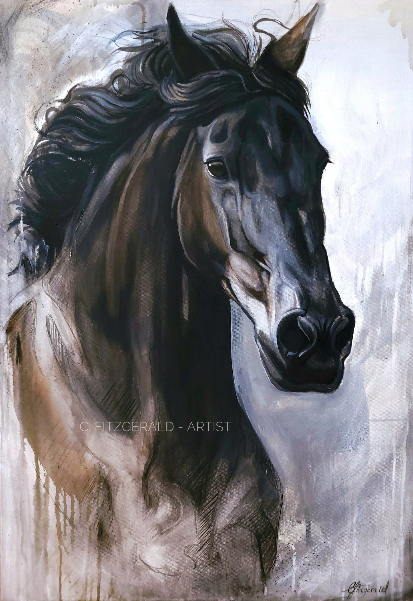 'Resurgence' Fine Art Friesian Horse Print