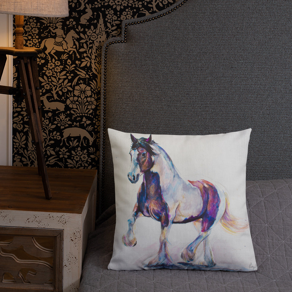 Colourful Cob Horse Art Cushion