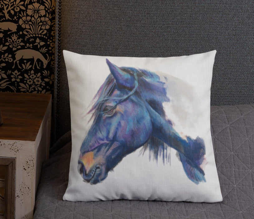 Colourful Cob 'Cher' Horse Art Cushion