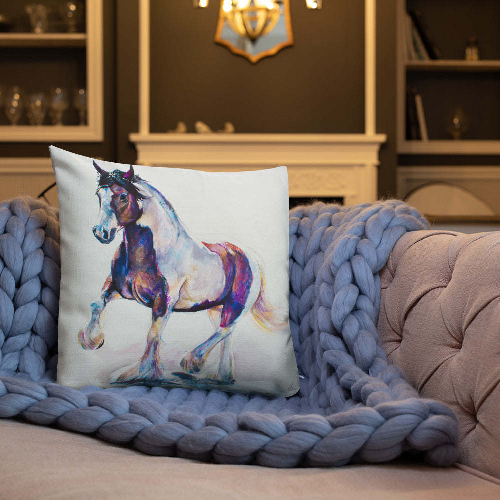 Colourful Cob Horse Art Cushion