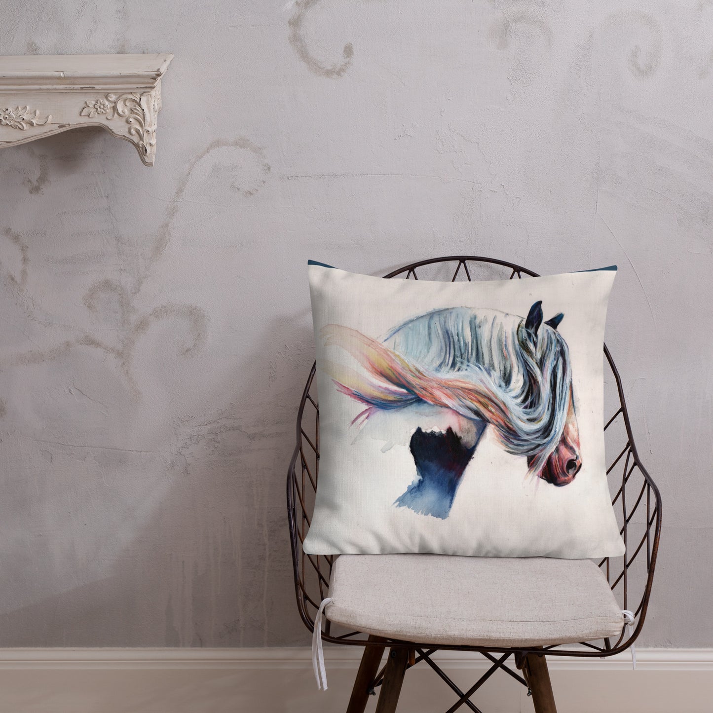 Colourful Cob Horse Art Cushion