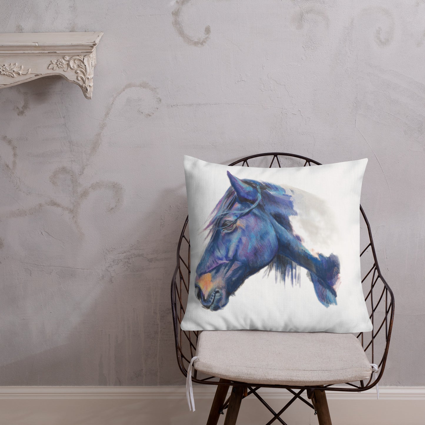 Colourful Cob 'Cher' Horse Art Cushion