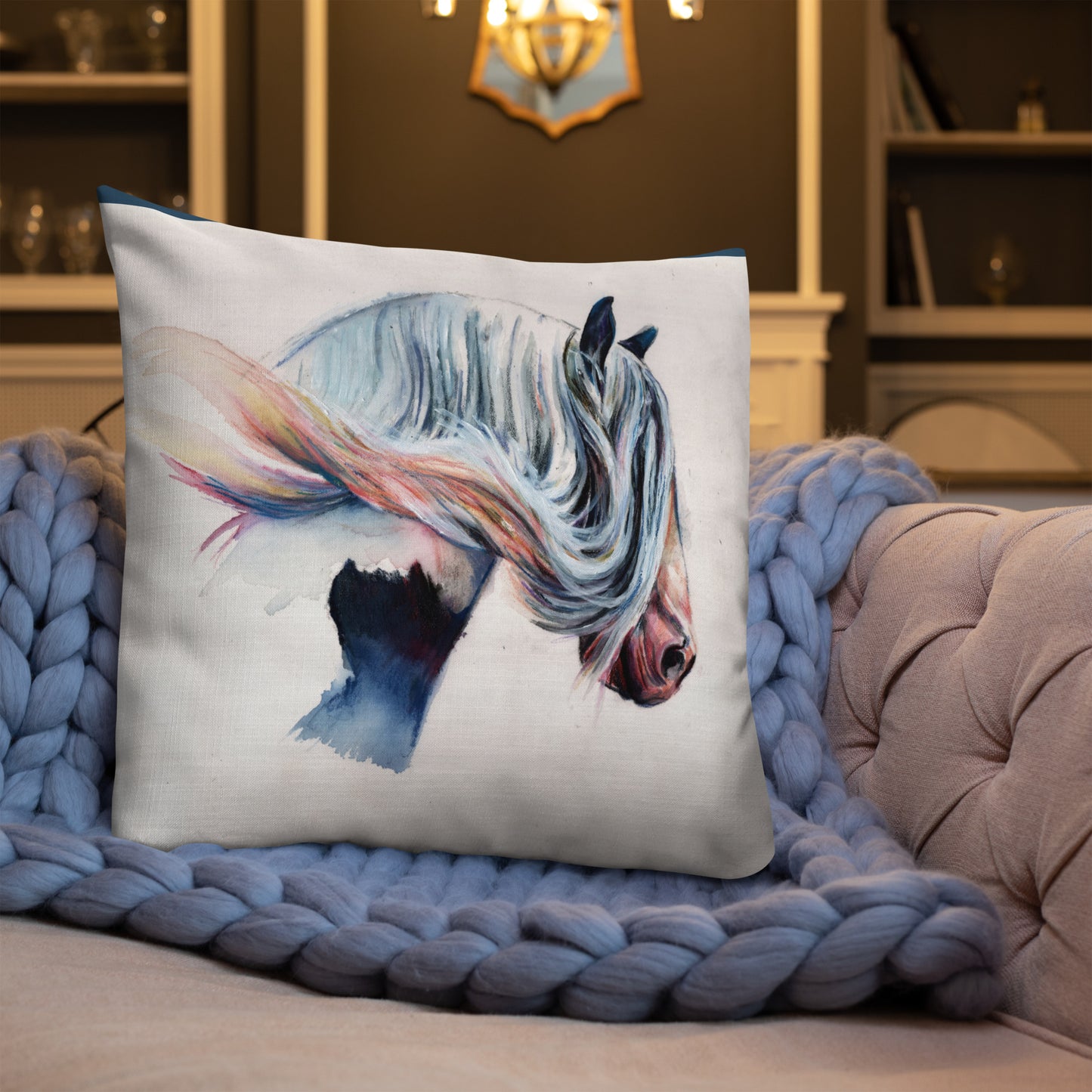 Colourful Cob Horse Art Cushion