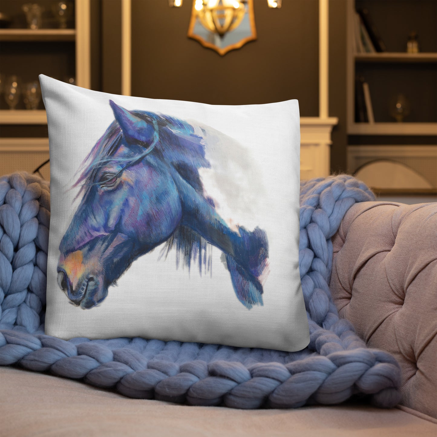 Colourful Cob 'Cher' Horse Art Cushion