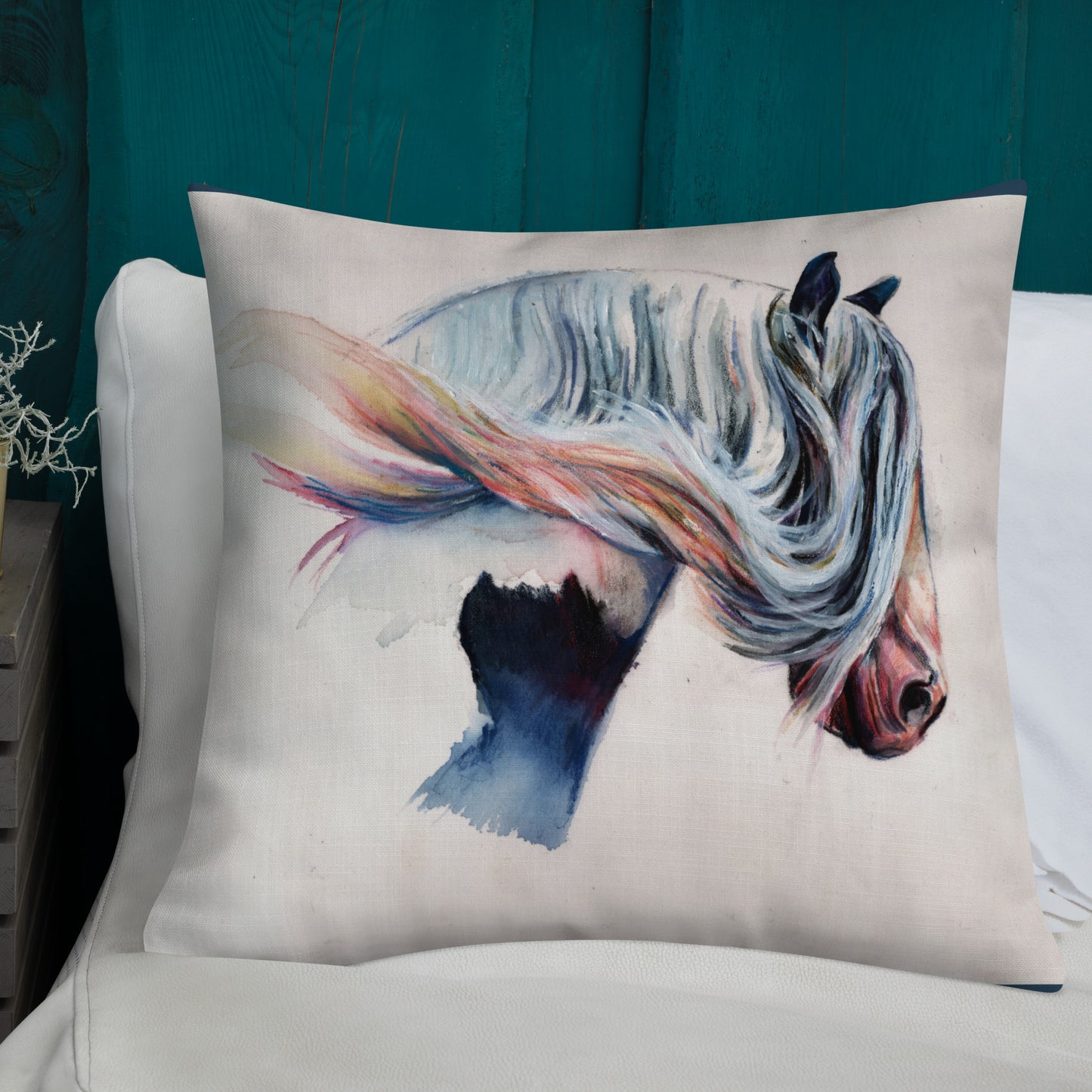 Colourful Cob Horse Art Cushion